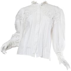 1970s Victorian style Lace Blouse