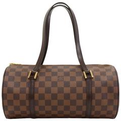 Louis Vuitton Papillon 27 Ebene Damier Canvas Hand Bag