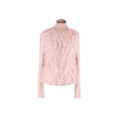 Feather Embellished Pink Cashmere Jumper