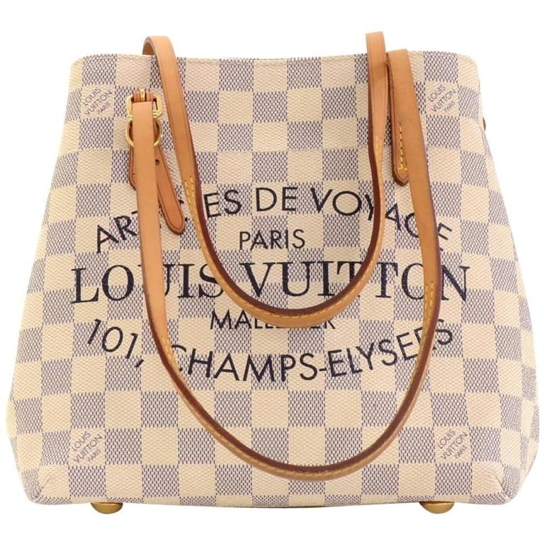 Louis Vuitton Cabas Adventure PM Damier Azur Canvas Hand Bag at 1stDibs