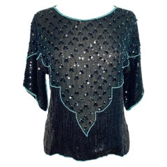 Yves saint Laurent Rive Gauche sequined blouse (circa 80)