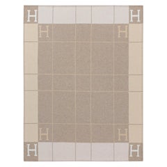 Hermes Blanket Avalon I Signature H Coco and Camomille Throw Blanket
