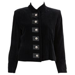 Iconic 1991s Yves Saint Laurent YSL Black Velvet Evening Jacket