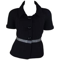 Balenciaga Paris Buttoned Jacket with Silver Embellished Belt 2