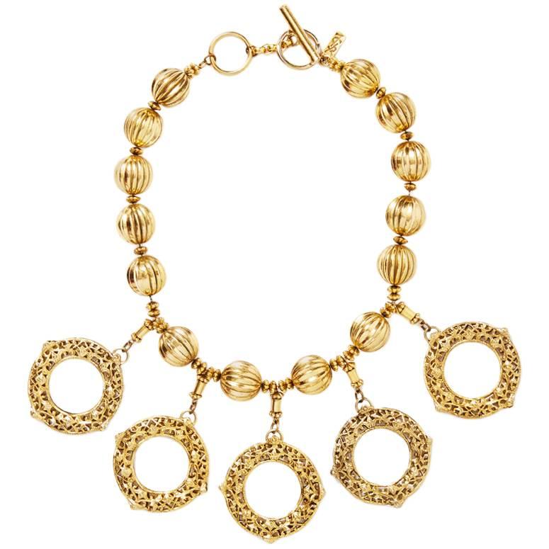 Yves Saint Laurent Circle Necklace For Sale