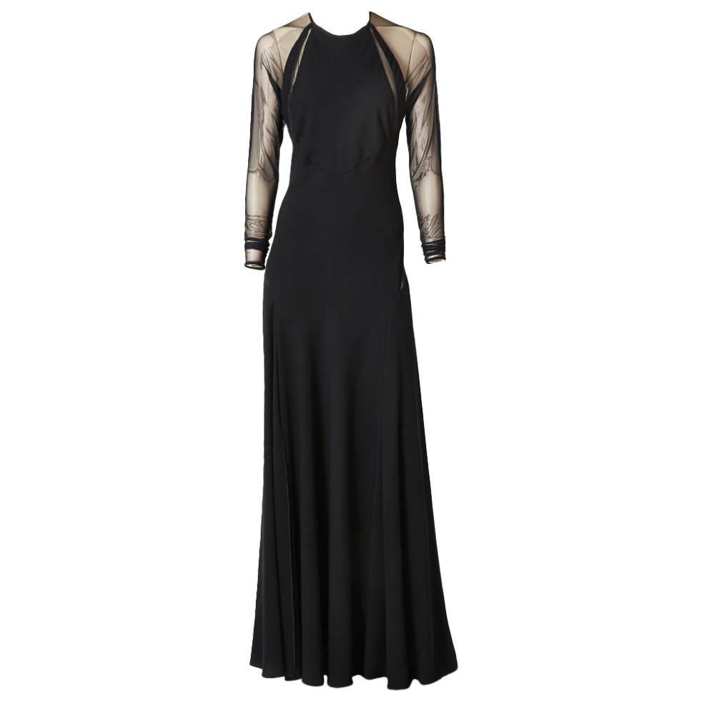 Jackie Rogers Bias Cut Crepe Gown