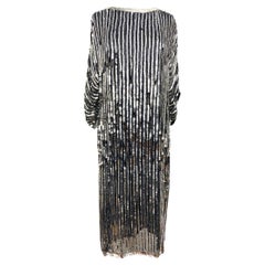 Retro Pierre Cardin Paris dress in sequins and silver beads