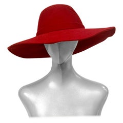 Loro Piana Raspberry Red Cashmere and Wool Blend Hat