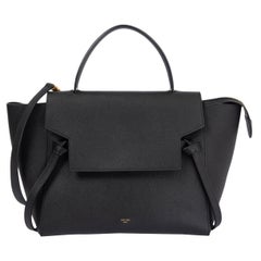 CELINE black leather MINI BELT Shoulder Bag