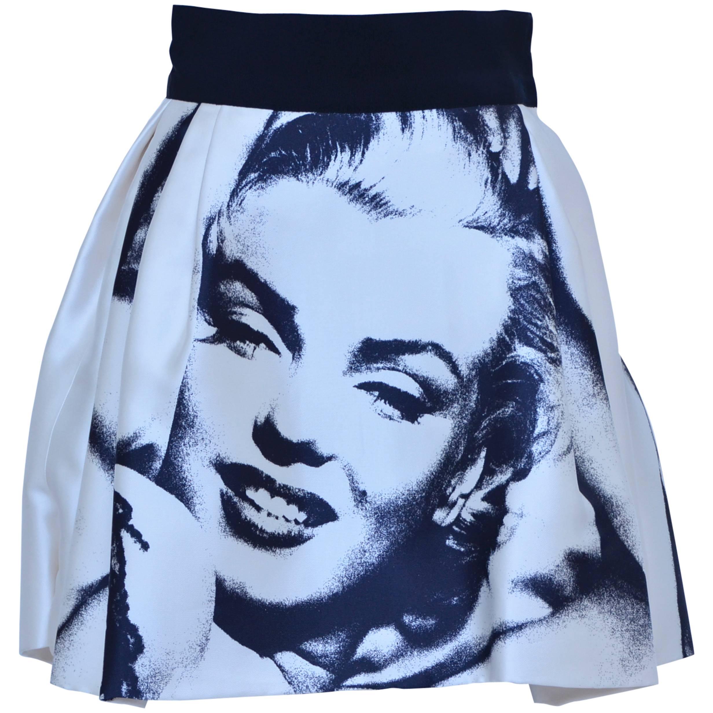  Marilyn Monroe Print  Dolce & Gabbana  Skirt  New 38