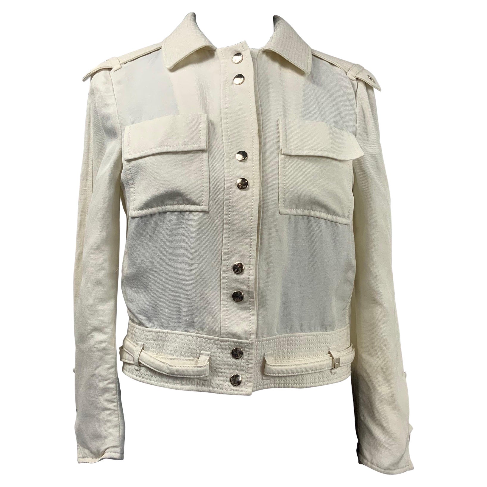Gucci 2006 linen and silk vintage Jacket For Sale
