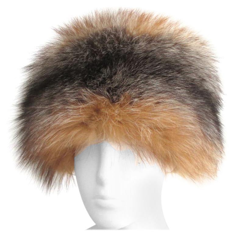 Fox Hat Silver & Red  For Sale