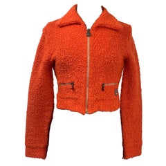 Versace Jeans Couture orange bouclè Jacket