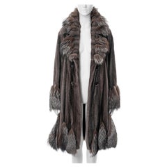 Christian Dior by John Galliano silverblue mink and silver fox fur coat, fw 2006