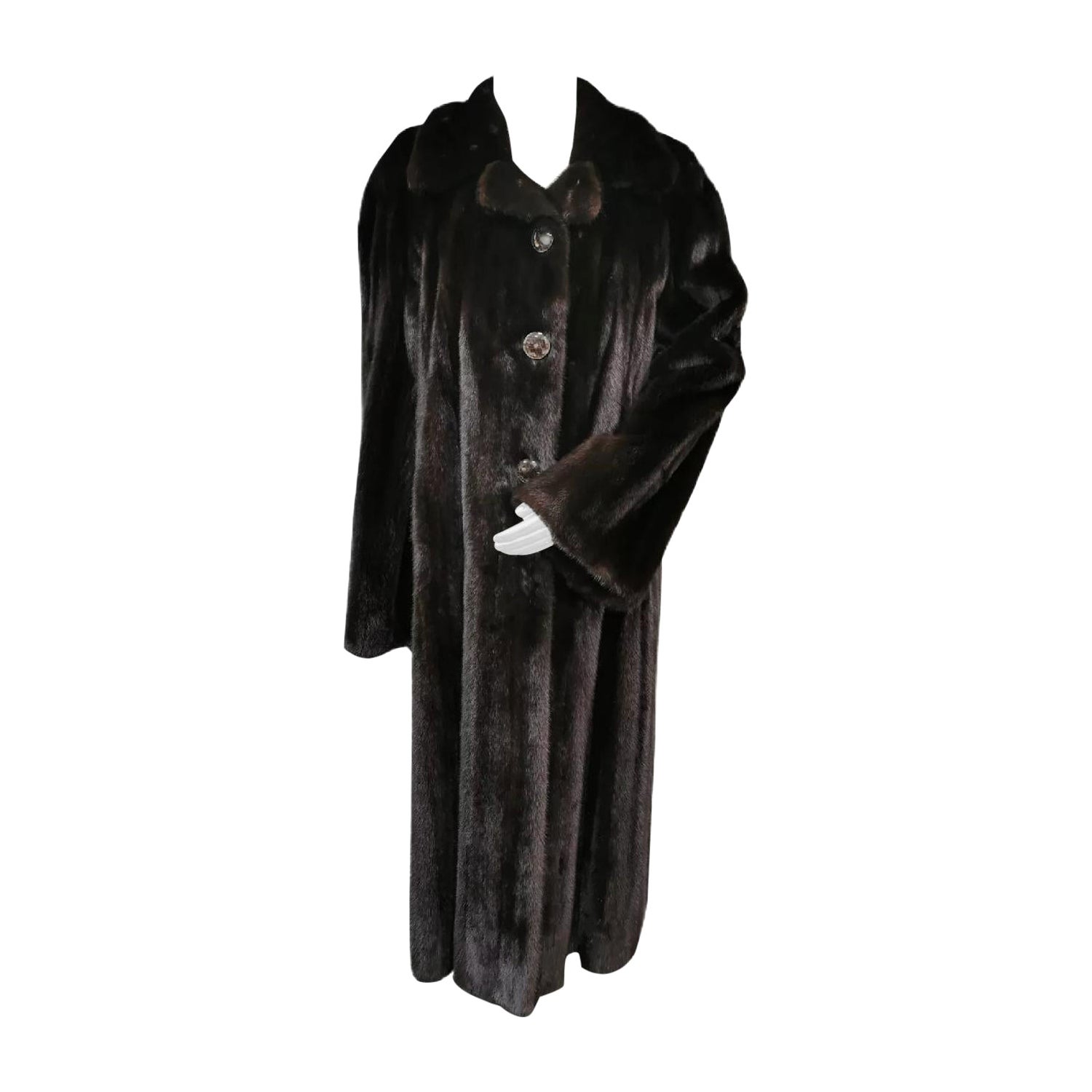 Brand new Birger Christensen Ranch Female Mink Fur Trench Coat (Size 14-M/L) For Sale