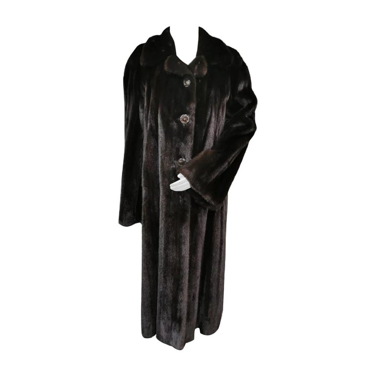 Brand new Birger Christensen Ranch Female Mink Fur Trench Coat Size 14 M L For Sale at 1stDibs