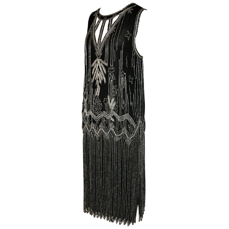 Art Deco open back beaded dress main image 1