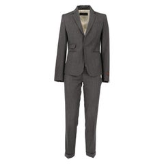 2010s Dsquared2 grey wool suit with jacket and fitted trousers