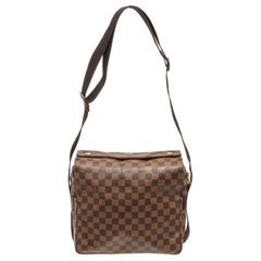 Louis Vuitton - Sac à bandoulière Naviglio en toile damier ébène