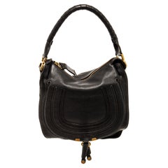 Chloe Black Leather Large Marcie Hobo Bag