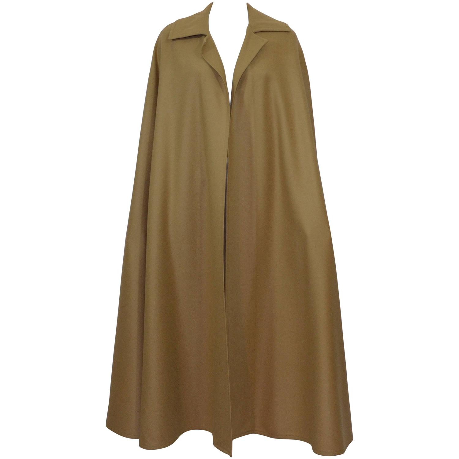 Yves Saint Laurent YSL 1970s Wool Cape For Sale at 1stdibs
