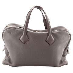 Hermes Victoria II Travel Handbag Clemence 43