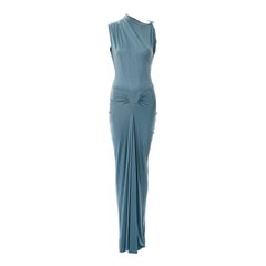 Christian Dior by John Galliano pulverblaues Abendkleid aus Seidenjersey, Frühjahr/Sommer 2000