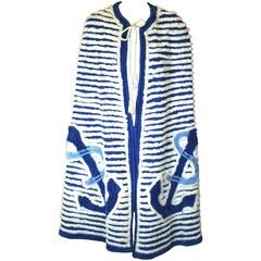 Art Deco Chenille Anchor Cape 6