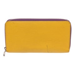 Louis Vuitton Yellow Epi leather Zippy Wallet