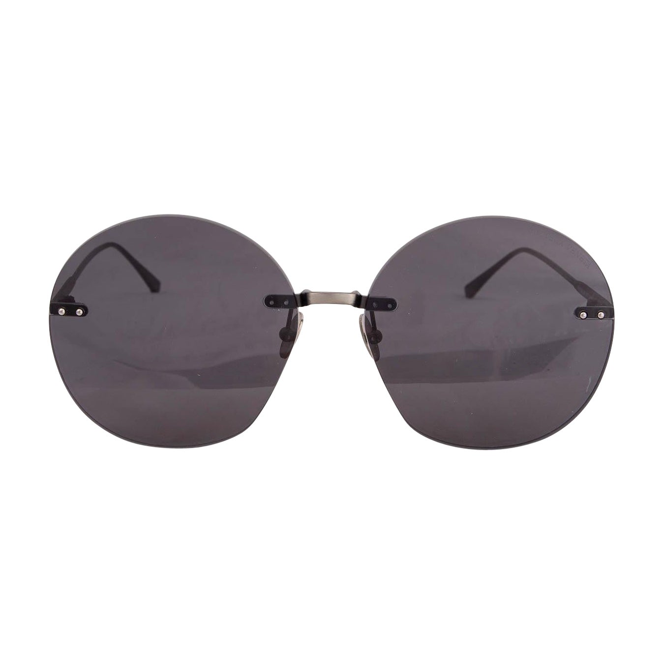 BOTTEGA VENETA frameless grey ROUND Sunglasses BV0178S