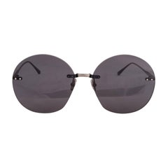 BOTTEGA VENETA frameless grey ROUND Sunglasses BV0178S