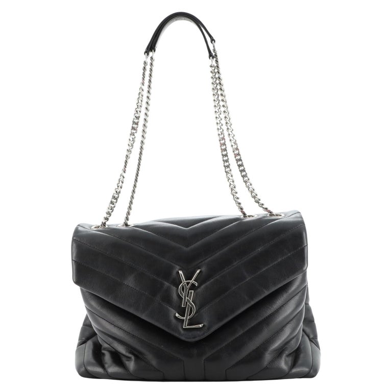 Saint Laurent LouLou Shoulder Bag Matelasse Chevron Leather Medium at