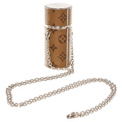 Louis Vuitton Brown Monogram Lipstick Case Necklace