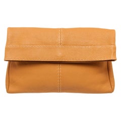 Michael Kors Orange Leather Hutton Clutch Bag