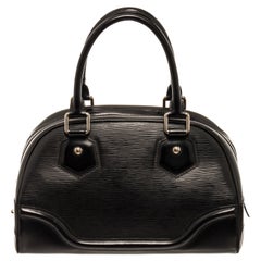Louis Vuitton Black Epi Leather Bowling Montaigne PM Handbag