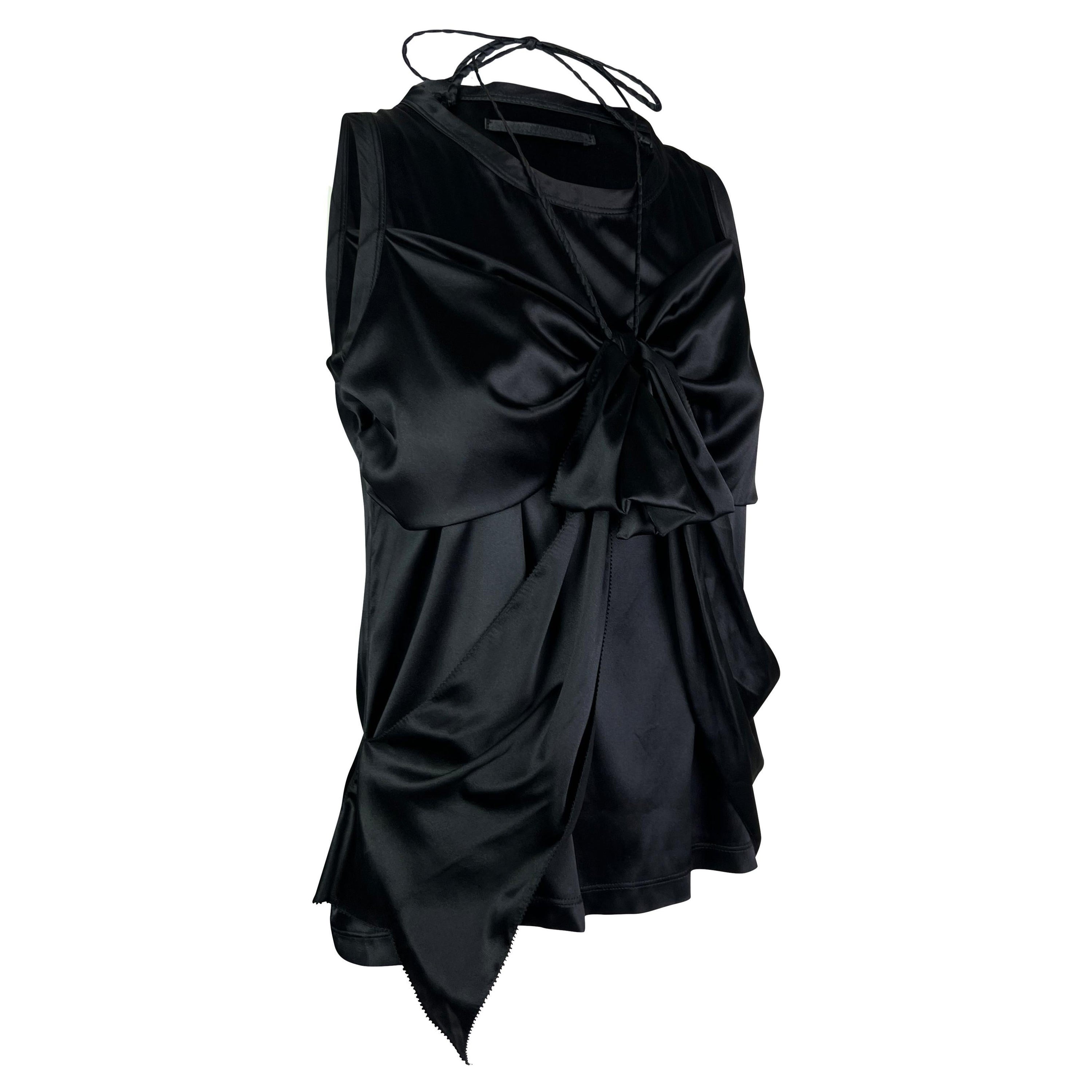 2000s Jean-Paul Gaultier Draped Silk Top For Sale
