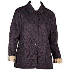 Purple Burberry London Quilted Jacket