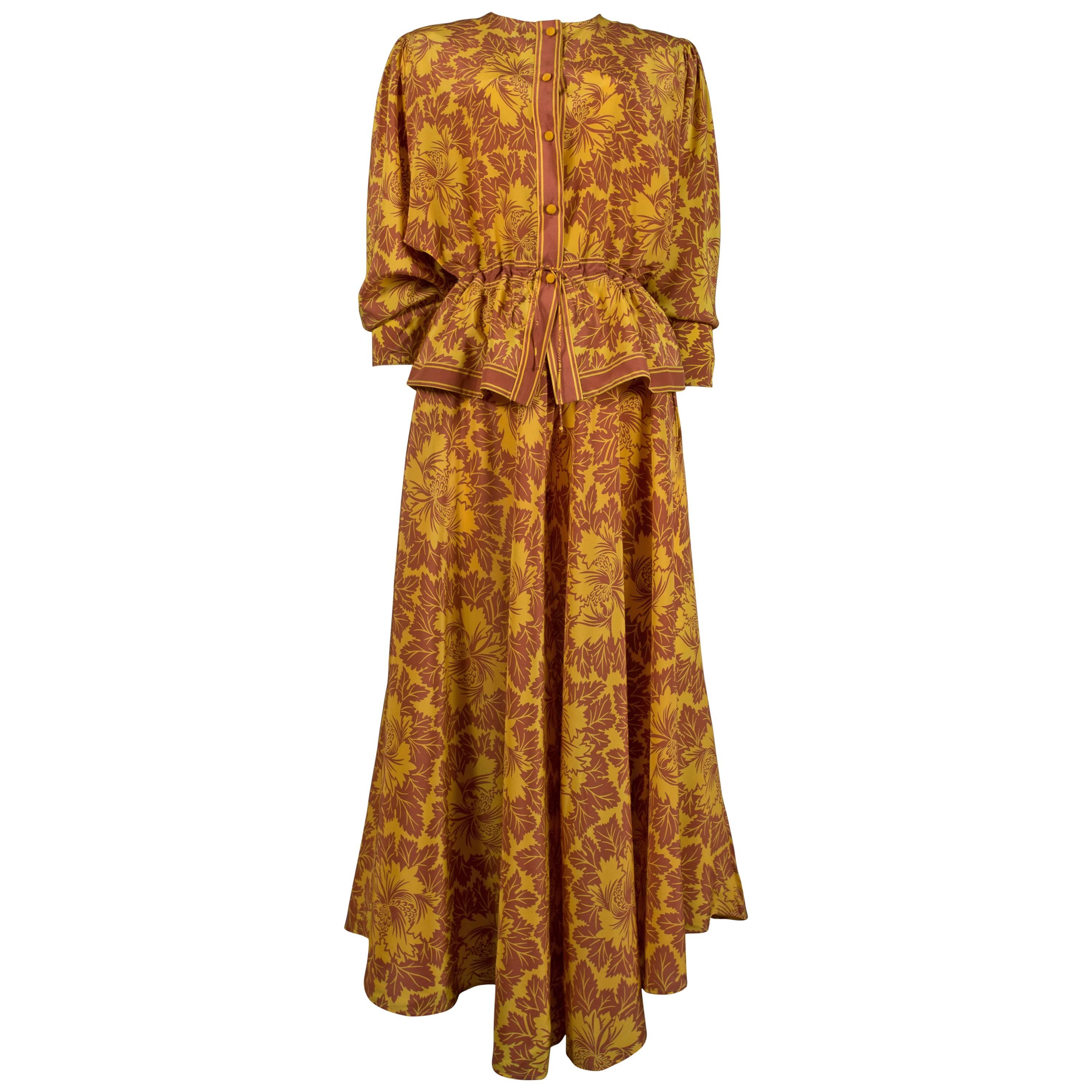 Janice Wainwright silk pantsuit, circa 1970
