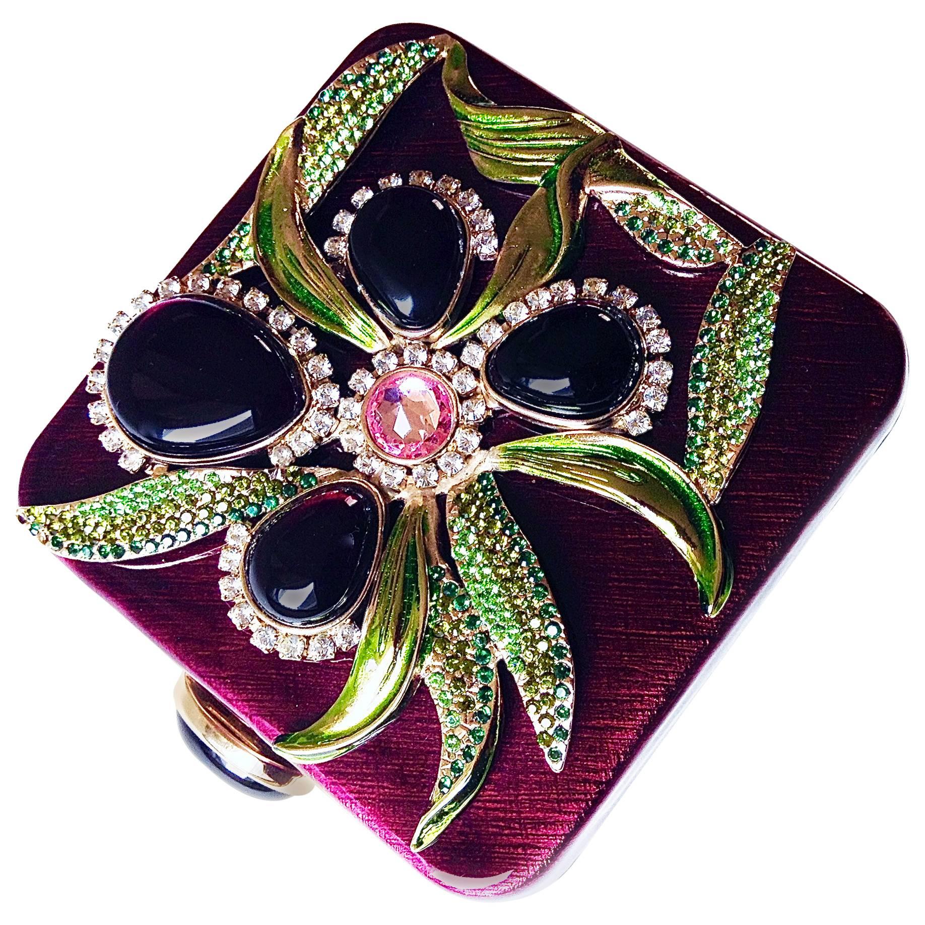 Yves Saint Laurent ✿*ﾟ2004 Tom Ford Jeweled Glass Cigarette Clutch Case YSL