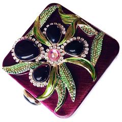 Yves Saint Laurent ✿*ﾟ2004 Tom Ford Jeweled Glass Cigarette Clutch Case YSL