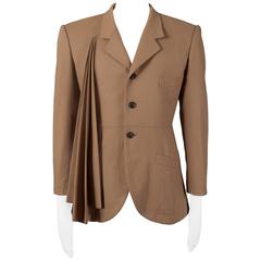 Yohji Yamamoto POUR HOMME camel pleated blazer, circa 1984-87 6