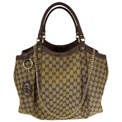 Gucci Sukey Large Monogram GG Canvas Hand Bag Tote 211943 added insert 