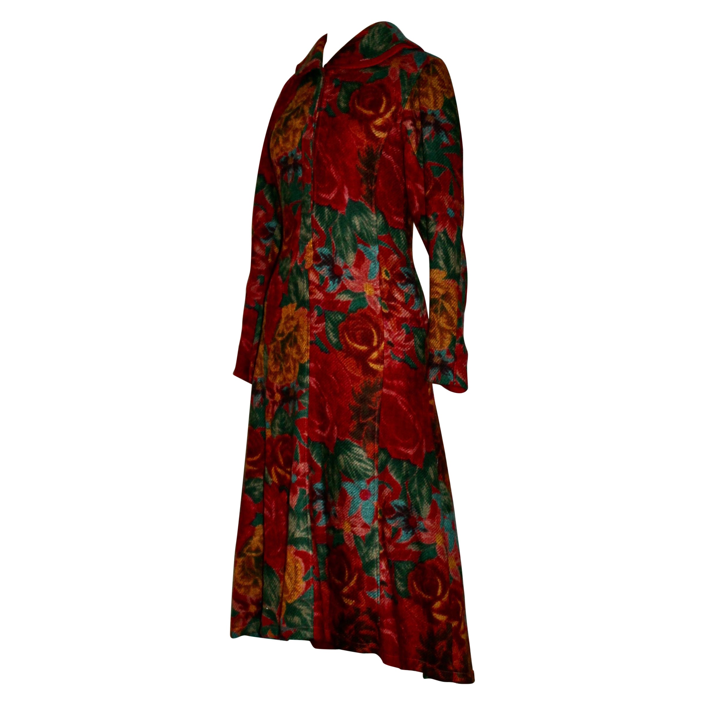 Kenzo, Paris - Robe à fleurs en laine en vente