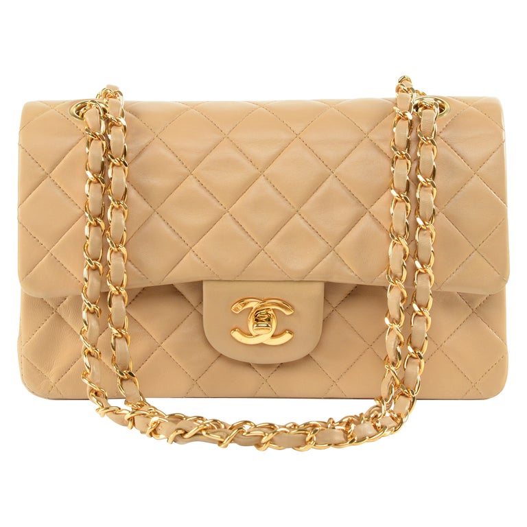 small beige chanel bag