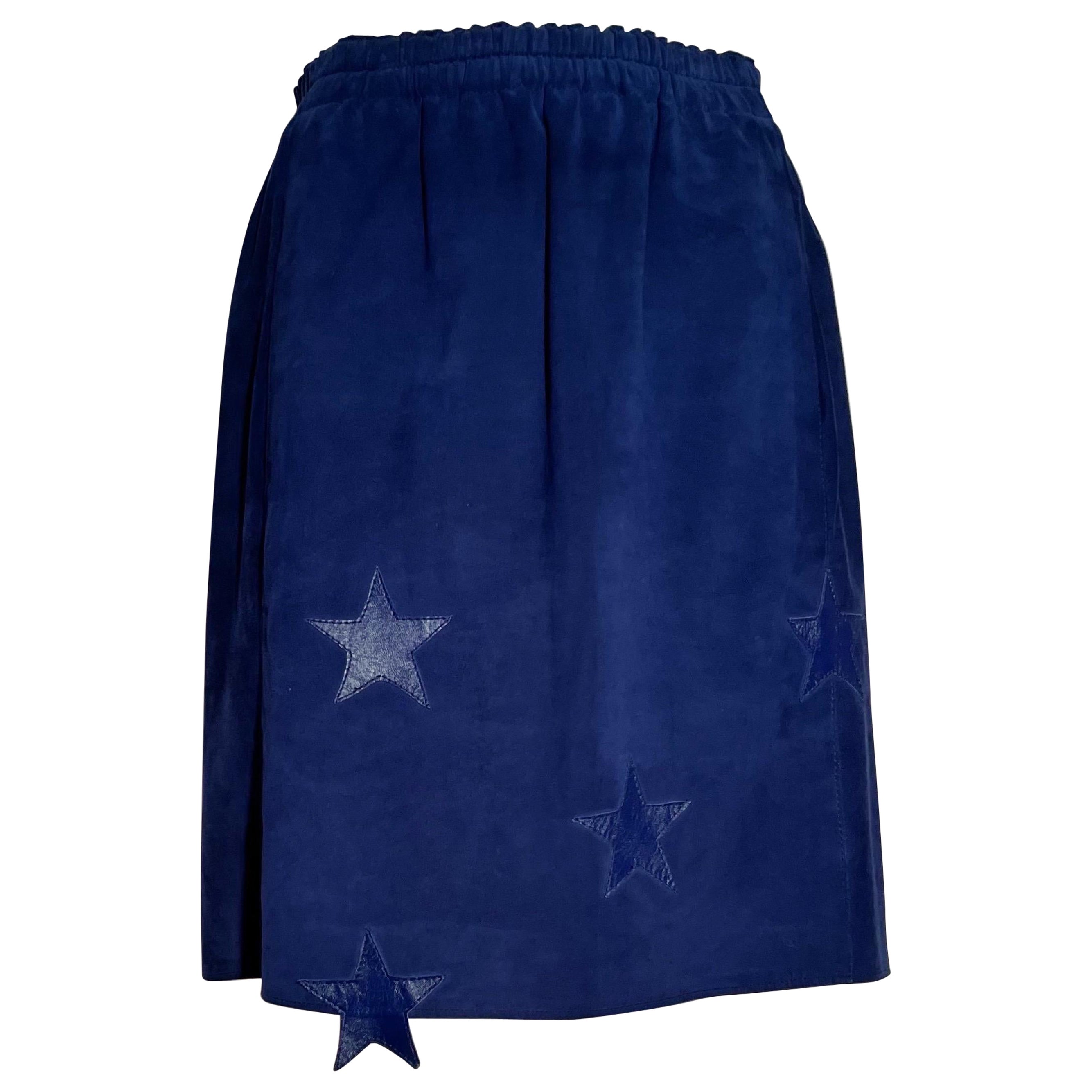 Angelo Tarlazzi Suede Star Skirt  For Sale