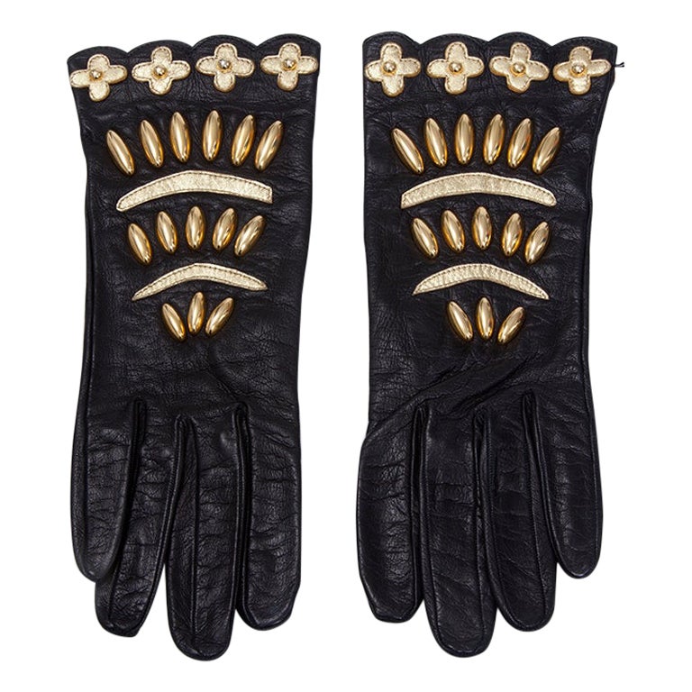 Christian Lacroix Embellished Leather Gloves