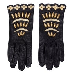 Christian Lacroix Embellished Leather Gloves