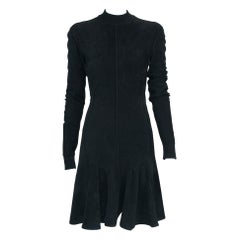 Alaïa Stretch-Jersey Velvet Mini Dress