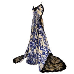 Roberto Cavalli Vintage Silk Ming Evening Gown Dress Fall/Winter 2009 Size 40IT