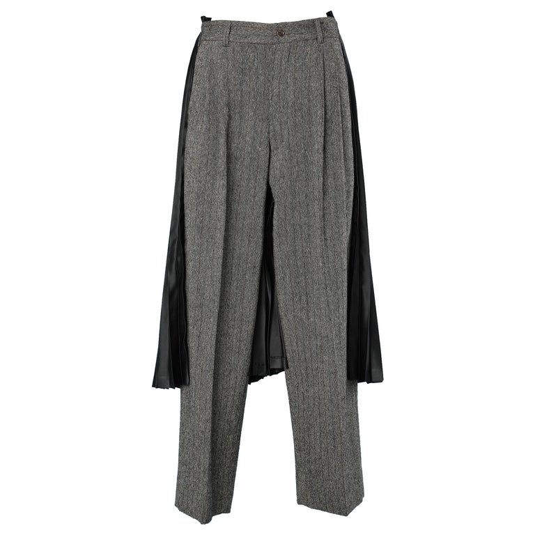 Mix tweed pants and black pleated skirt Comme de Garçons For Sale at  1stDibs